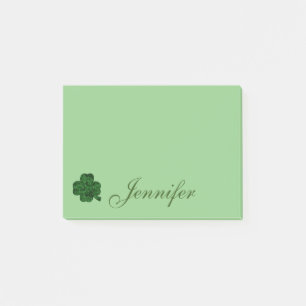 Benutzerdefinierter Kleeblatt für Lucky Green Post-it Klebezettel