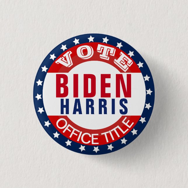 Benutzerdefinierter Knopf für Biden Harris-Kampagn Button (Vorderseite)