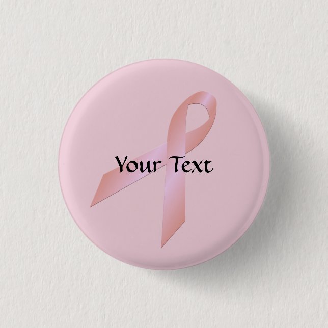 Benutzerdefinierter Knopf für rosa Ribbon-Brustkre Button (Vorderseite)