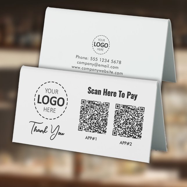 Benutzerdefinierter kontaktloser Zahlungscode QR Tischaufsteller (Von Creator hochgeladen)