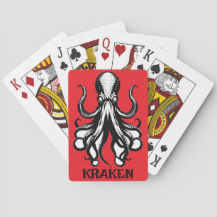 Benutzerdefinierter Kraken-Oktopus-Tintenfisch-Nam Spielkarten