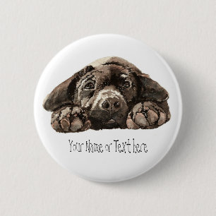 Benutzerdefinierter Labrador Retriever - Hundesamm Button