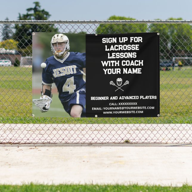 Benutzerdefinierter Lacrosse Coach Coache Klassenu Banner (InSitu)