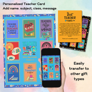 Benutzerdefinierter Lehrer Vielen Dank Anführungsz Einladung