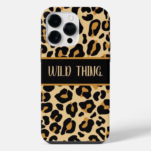 Benutzerdefinierter Leopard Klassischer Moderner D iPhone 14 Pro Max Hülle (Rückseite)