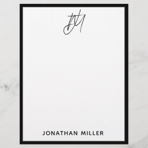 Benutzerdefinierter Letterhead mit Monogramm für z Briefbogen