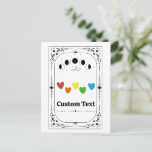 Benutzerdefinierter LGBTQIA-Stolz-Tarot Schwul Tra Postkarte