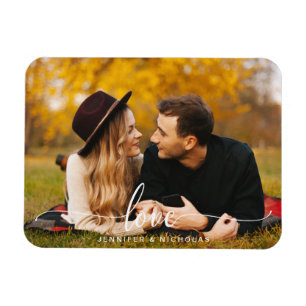 Benutzerdefinierter Liebes-Schriftzug-Foto-Magnet Magnet