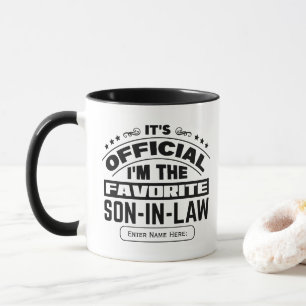 Benutzerdefinierter Liebling Schwiegersohn Offizie Tasse