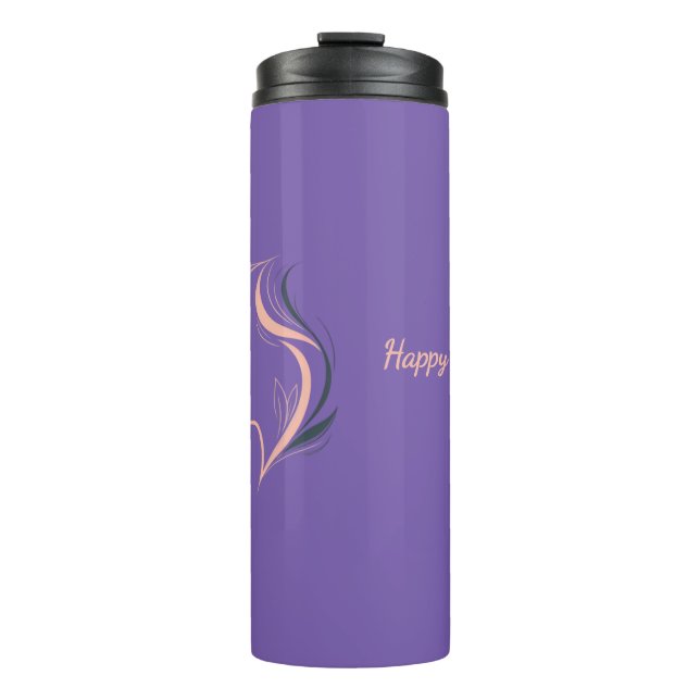 Benutzerdefinierter, Lila Thermotumbler mit Inspir Thermosbecher (Vorderseite)