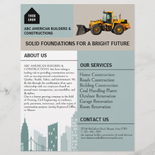 Benutzerdefinierter Logo Bauwerbung & Promotion Flyer