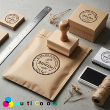 Benutzerdefinierter Logo-Markenstempel | Runder Fi