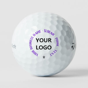 Benutzerdefinierter Logo Name Slogan-Briefmarke Vo Golfball