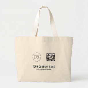 Benutzerdefinierter Logo-QR-Code-Text Branding Wer Jumbo Stoffbeutel
