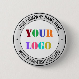 Benutzerdefinierter Logo- und Text-Geschäfts-Promo Button