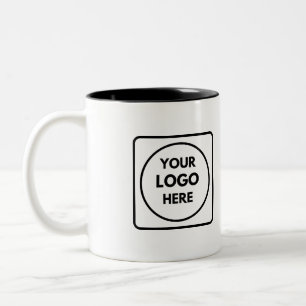 Benutzerdefinierter Logo-Zweifarben-Marken-Geschäf Zweifarbige Tasse