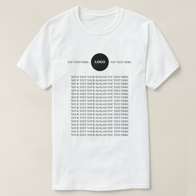 Benutzerdefinierter Logotext T-Shirt (Design vorne)