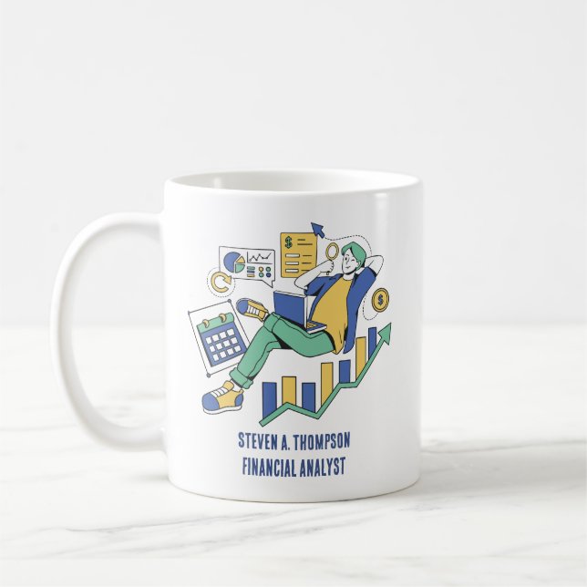 Benutzerdefinierter lustiger Finanzbecher Kaffeetasse (Links)