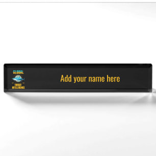 Benutzerdefinierter lustiger Hai Cybersicherheitse Namensplakette