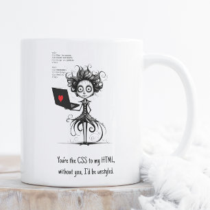 Benutzerdefinierter lustiger Tech-Liebesbecher – C Zweifarbige Tasse