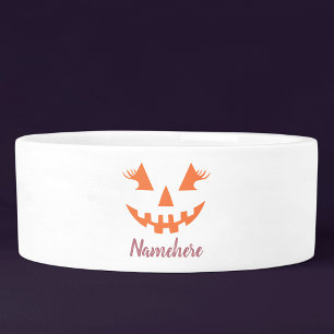 Benutzerdefinierter Mädchen-Kürbis Halloween Napf