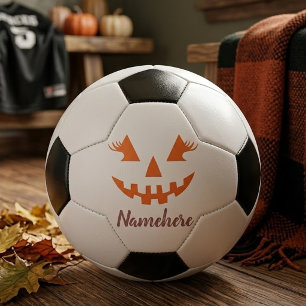 Benutzerdefinierter Mädchenhafter Jack O Lantern K Fußball