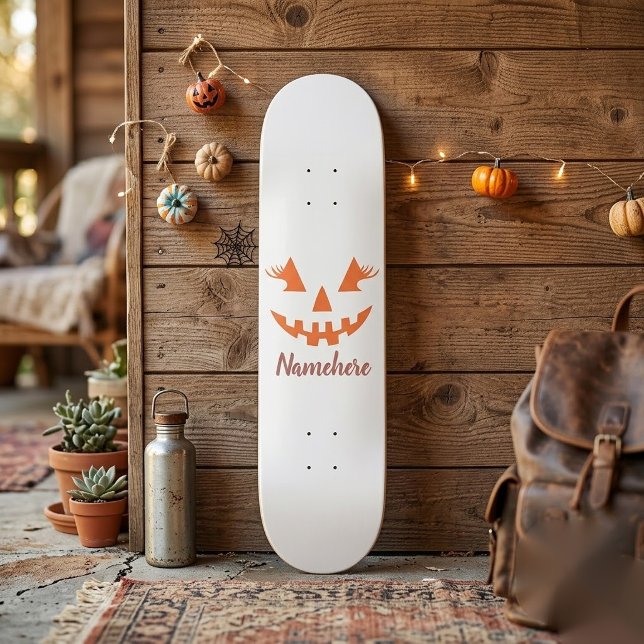 Benutzerdefinierter Mädchenhafter Jack O Lantern K Skateboard (Von Creator hochgeladen)