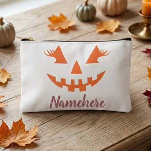 Benutzerdefinierter Mädchenhafter Jack O Lantern K Zubehörtasche
