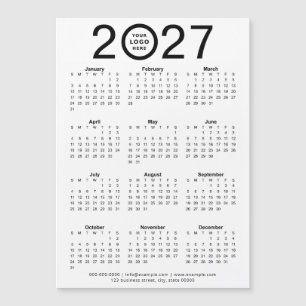 Benutzerdefinierter magnetischer Kalender 2027 mit Magnetkarte