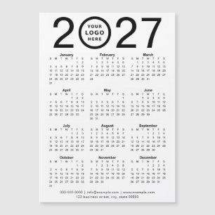 Benutzerdefinierter magnetischer Kalender 2027 mit Magnetkarte