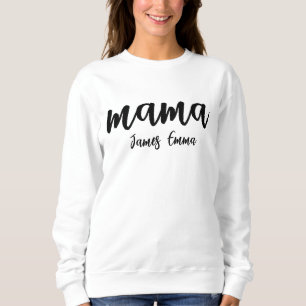 Benutzerdefinierter Mama-Sweatshirt mit Kindername Sweatshirt