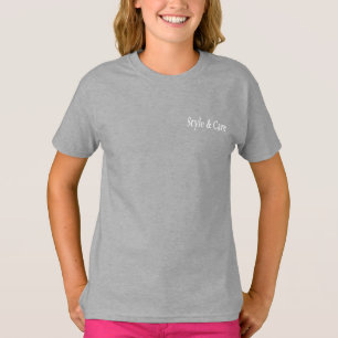 Benutzerdefinierter Markenname Light Steel Mädchen T-Shirt