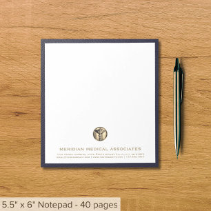 Benutzerdefinierter medizinischer Editor mit Logo Notizblock