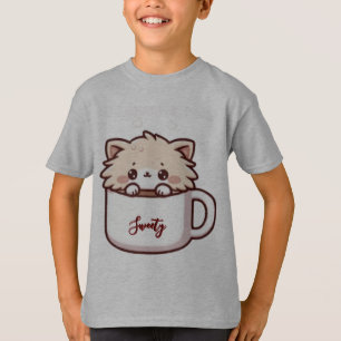 Benutzerdefinierter Meowffee Süßer Kaffee Katze T-Shirt