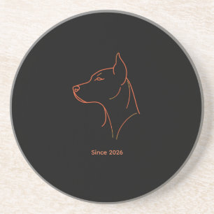Benutzerdefinierter minimalistischer Dobermann Getränkeuntersetzer