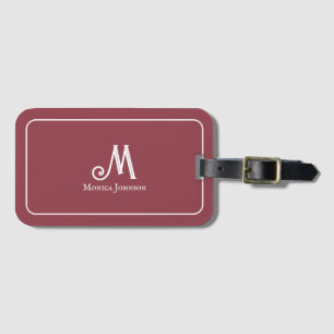 Benutzerdefinierter Minimalistischer Monogrammname Gepäckanhänger