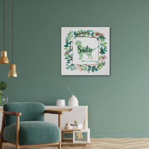 Benutzerdefinierter Mint Labrador Retriever Silhou Poster
