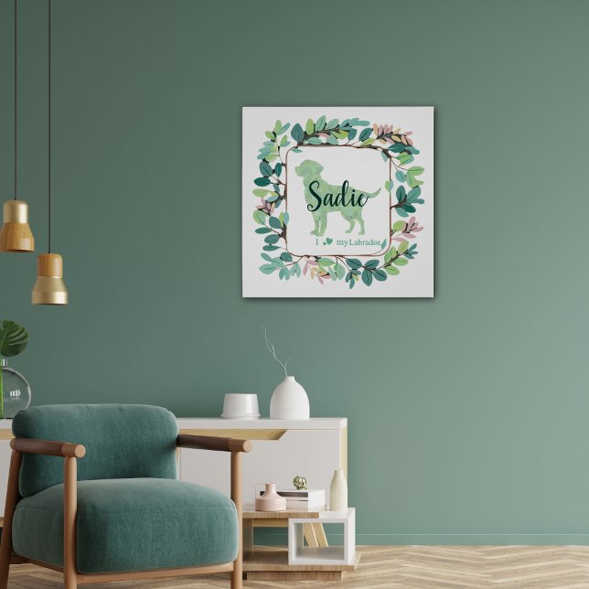 Benutzerdefinierter Mint Labrador Retriever Silhou Poster (Von Creator hochgeladen)