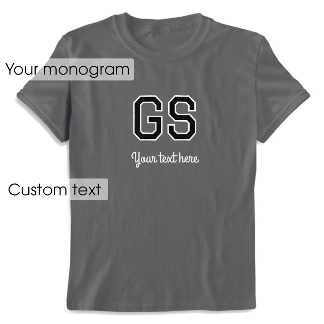 Benutzerdefinierter Mit Monogramm Namenstext Schwa T-Shirt (Von Creator hochgeladen)