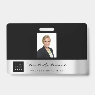 Benutzerdefinierter Mitarbeiter-Bar-Code-Logo-Name Ausweis