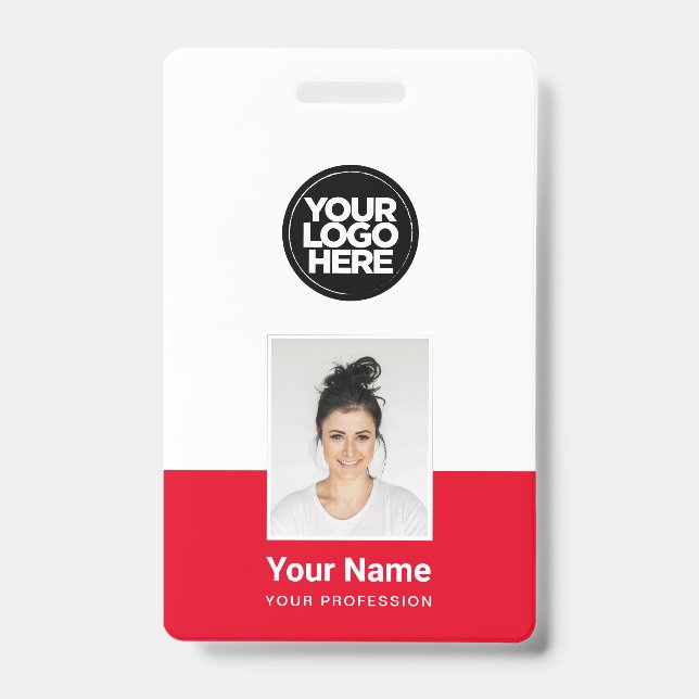 Benutzerdefinierter Mitarbeiter - Foto, BarCode, g Ausweis (Vorderseite)