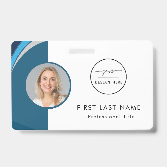 Benutzerdefinierter Mitarbeiter - Foto, Logo, Name Ausweis (Vorderseite)