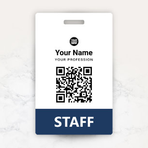 Benutzerdefinierter Mitarbeiter-QR-Code, Barcode, Ausweis