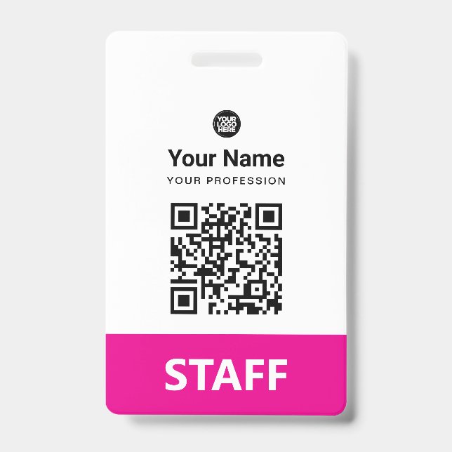 Benutzerdefinierter Mitarbeiter-QR-Code, Barcode,  Ausweis (Vorderseite)