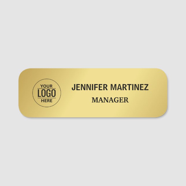Benutzerdefinierter Mitarbeitername & Position  Namensschild (Vorderseite)