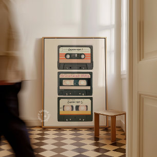 Benutzerdefinierter Mixtape-Kassettenschallplatten Poster