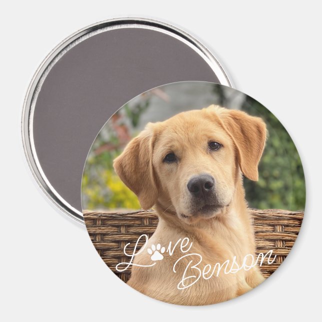 Benutzerdefinierter moderner Bildtext Liebe Paw He Magnet (Vorderseite/Rückseite)