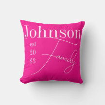 Benutzerdefinierter moderner Familienname Hot Pink