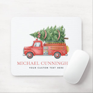 Benutzerdefinierter moderner Feuerwehrmann Weihnac Mousepad
