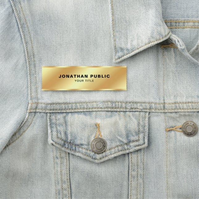 Benutzerdefinierter moderner Glamour für Elegante  Namensschild (Beispiel)